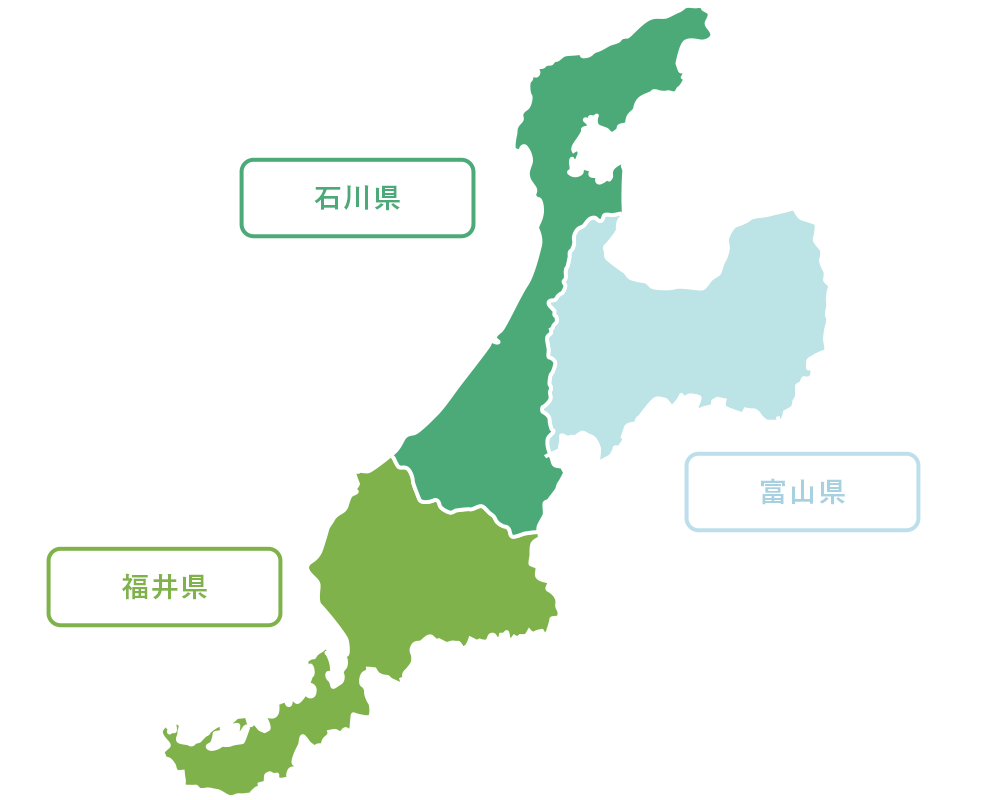 北陸3県マップ